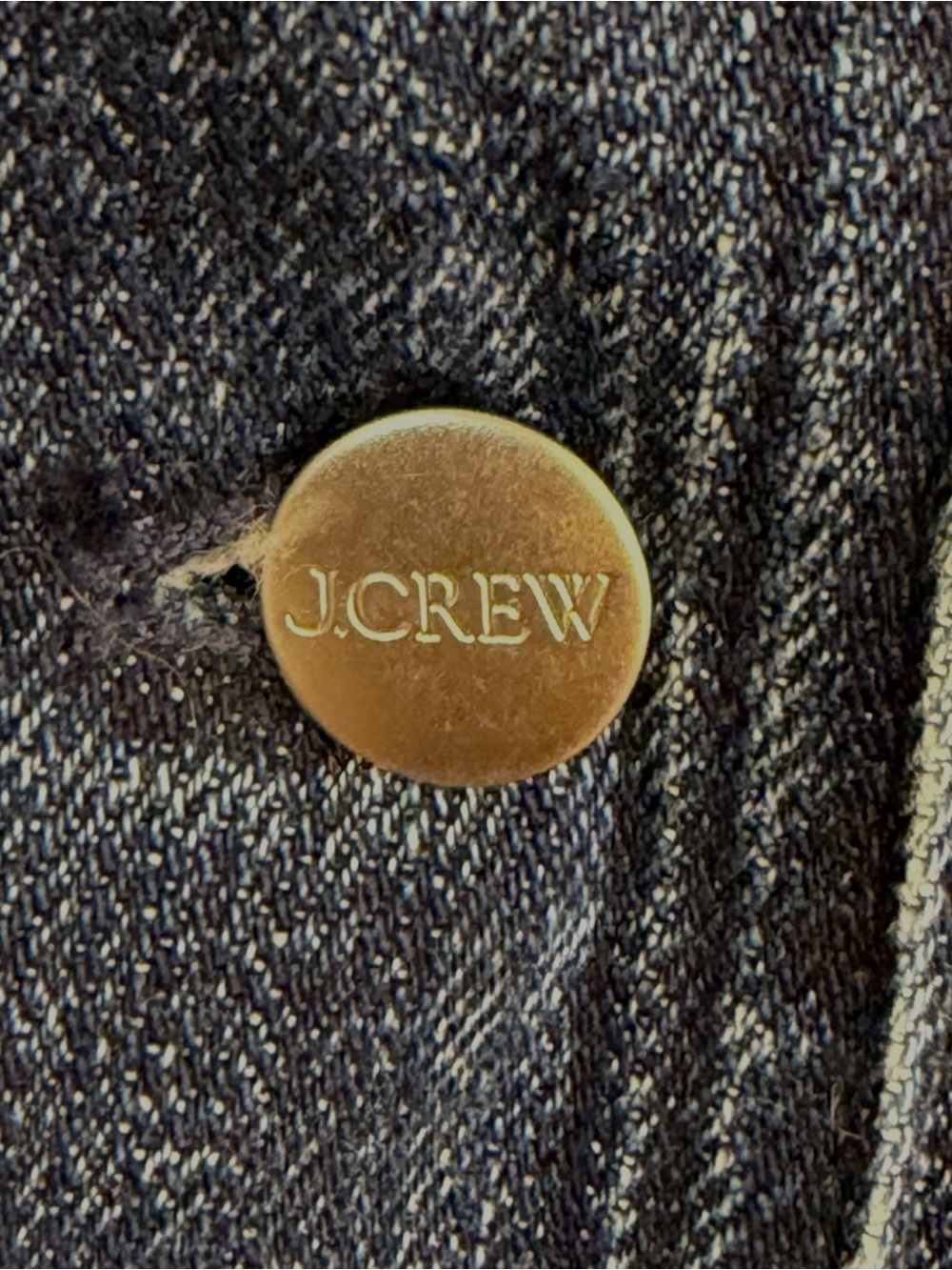 J Crew NWT Dark Blue Denim Barn Jacket with Oversized Pockets Size Large - Picture 6 of 12